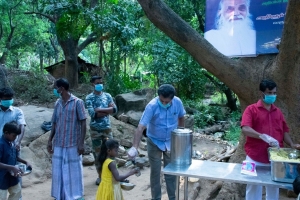 Food for the needy during lock down near Aliyar by Temple of consciousness - Aliyar