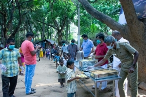 Food for the needy during lock down near Aliyar by Temple of consciousness - Aliyar