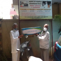 One box containing 500 nos N95 masks sponsored by Renault Nissan has been donated to Omamdurai Govt Hospital on 19-June 2020