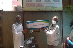 One box containing 500 nos N95 masks sponsored by Renault Nissan has been donated to Omamdurai Govt Hospital on 19-June 2020