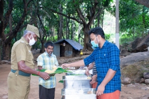 Food for the needy during lock down near Aliyar by Temple of consciousness - Aliyar